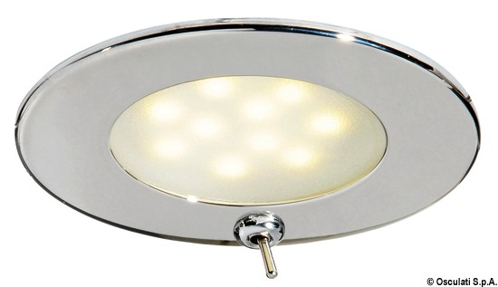 Plafoniera Adria LED inox con interruttore